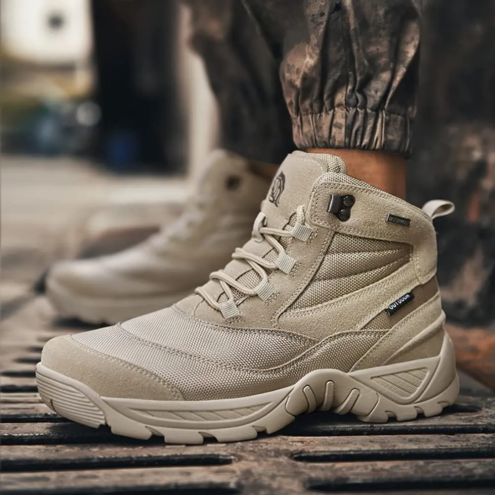 Men's Combat Boots Hiking Boots Outdoor Sports Lightweight High-Top Breathable Land Tactical Boots