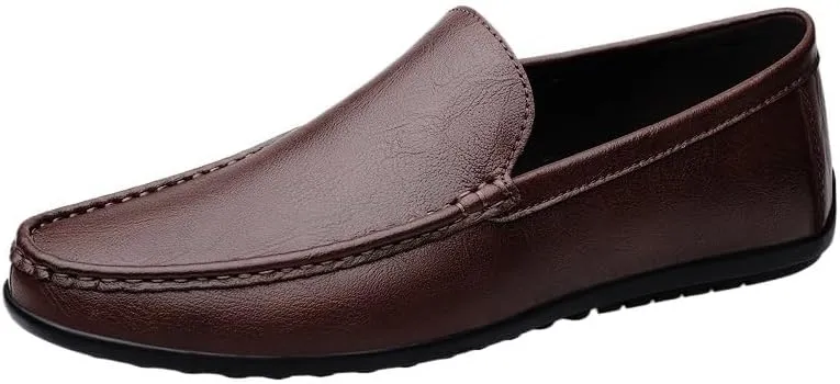Mens Dress Shoes PU Leather Fashion Men Business Dress Loafers Pointy Black Shoes Oxford Breathable Formal Wedding Shoes