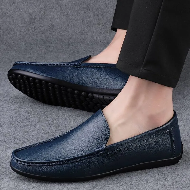 Mens Dress Shoes PU Leather Fashion Men Business Dress Loafers Pointy Black Shoes Oxford Breathable Formal Wedding Shoes