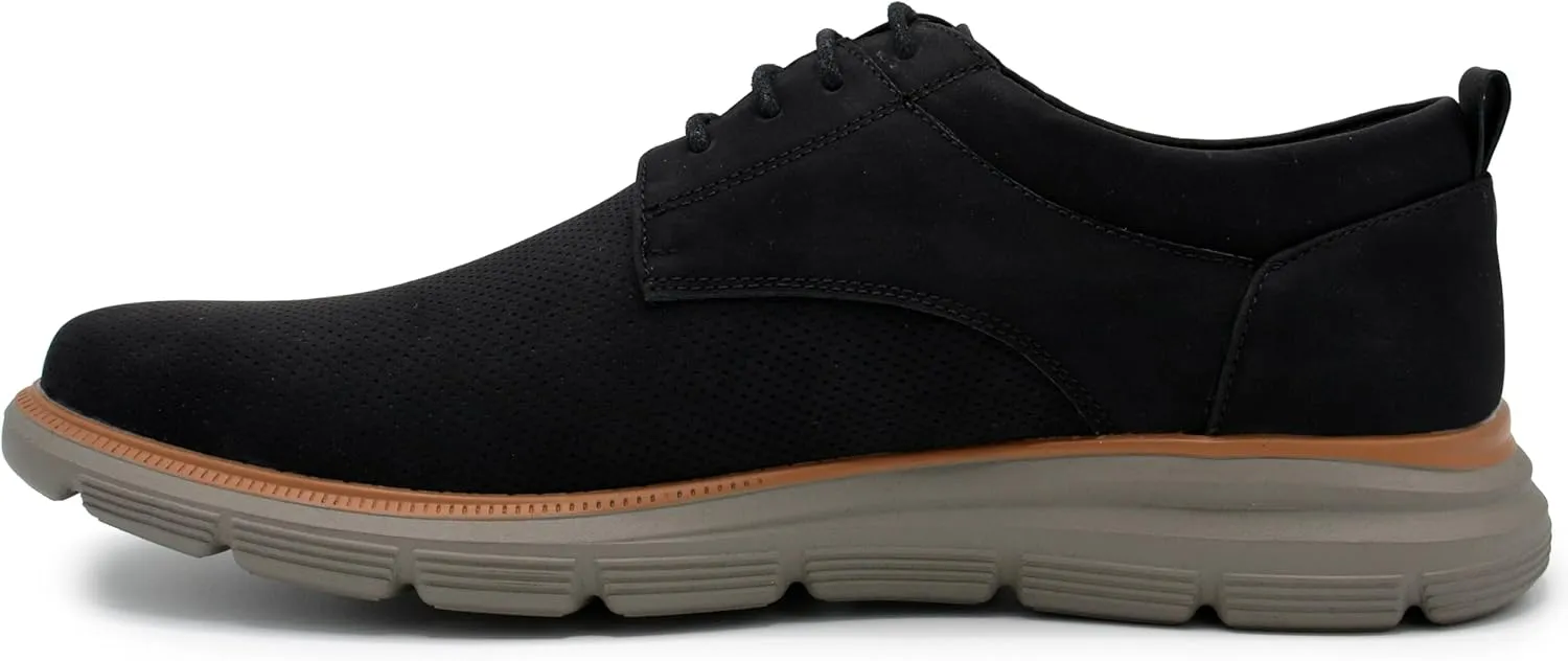 Men's EGLON Oxford, Lightweight Lace-Up Sneakers, Casual Perforated Leather Shoes, Comfortable Everyday Wear (Sizes 8-12)