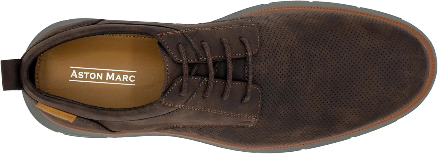 Men's EGLON Oxford, Lightweight Lace-Up Sneakers, Casual Perforated Leather Shoes, Comfortable Everyday Wear (Sizes 8-12)