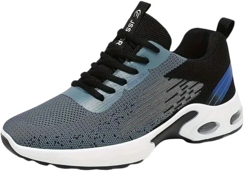 Men's Fashion Color Block Breathable Lace-Up Road Running Shoes, Comfortable Non-Slip Wear-Resistant Sports Sneakers, All-Season Casual