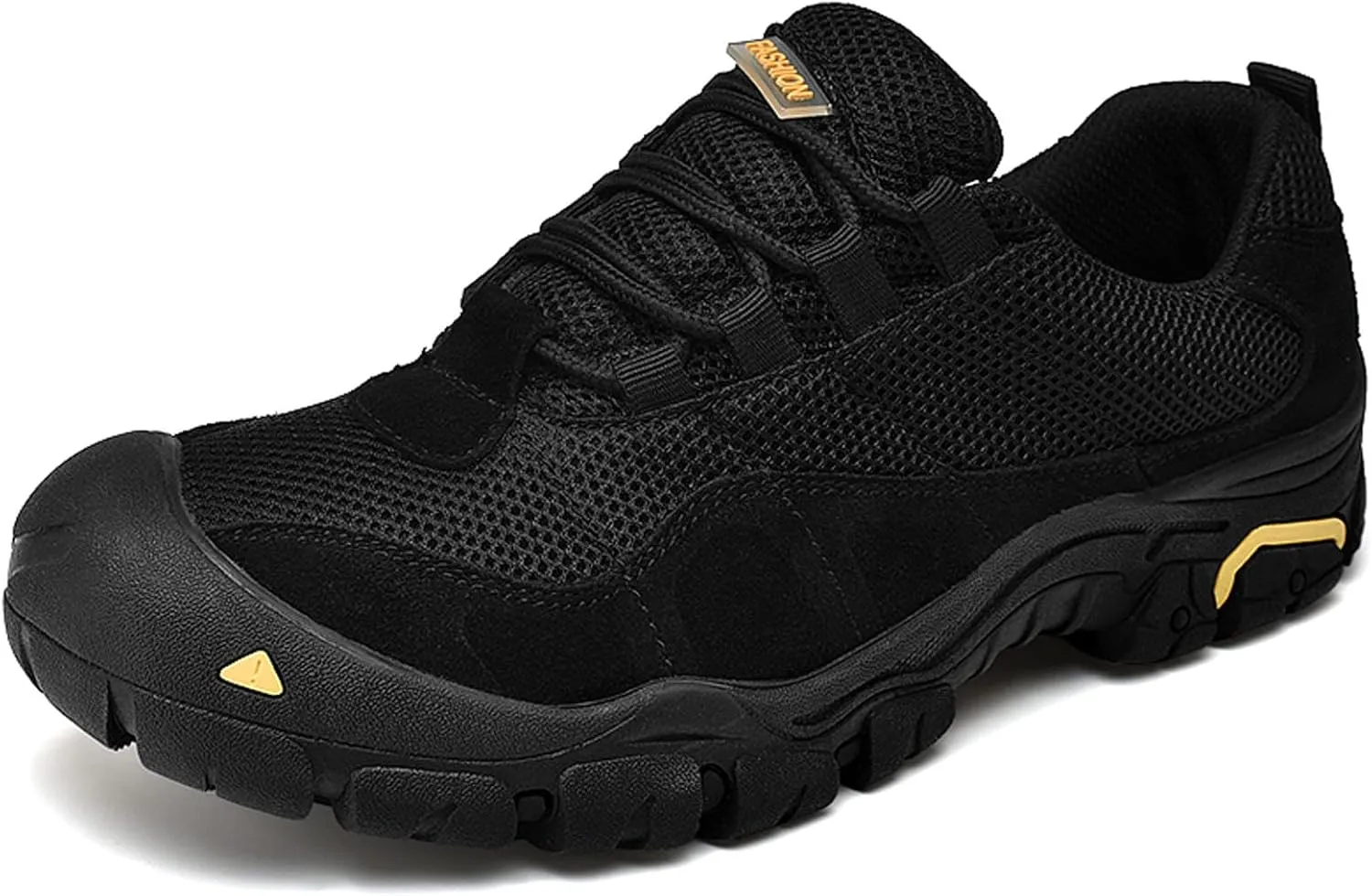 Men's Fashion Sneakers Wide Toe Box Hiking Shoes Lace Up Walking Trekking Outdoor Trails Shoe Lightweight Breathable Sneaker