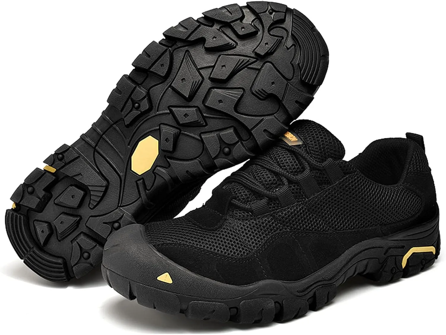 Men's Fashion Sneakers Wide Toe Box Hiking Shoes Lace Up Walking Trekking Outdoor Trails Shoe Lightweight Breathable Sneaker