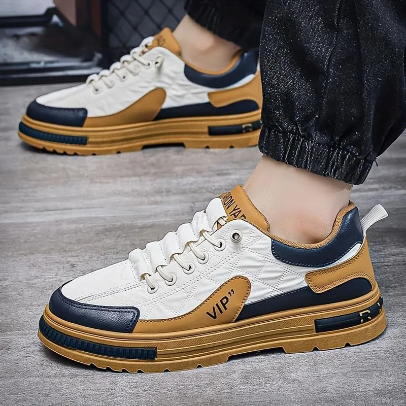 Men's Fashion Street Style Skateboard Shoes, Comfortable Non-Slip Casual Sports Shoes for Men's Outdoor Activities, Men's Footwear