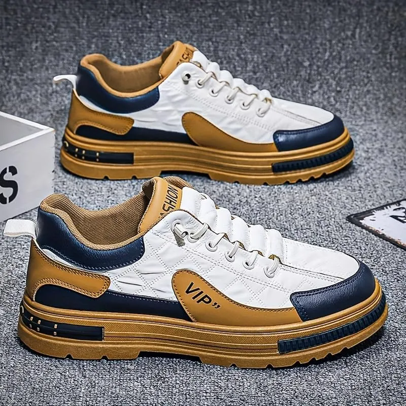 Men's Fashion Street Style Skateboard Shoes, Comfortable Non-Slip Casual Sports Shoes for Men's Outdoor Activities, Men's Footwear