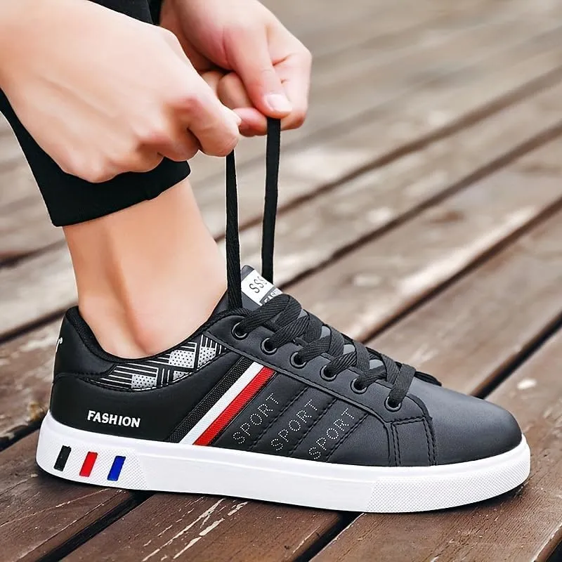 Men's Fashionable Street Style Skate Shoes, Comfortable Non-Slip lace-up Durable Sneakers for Men Outdoors