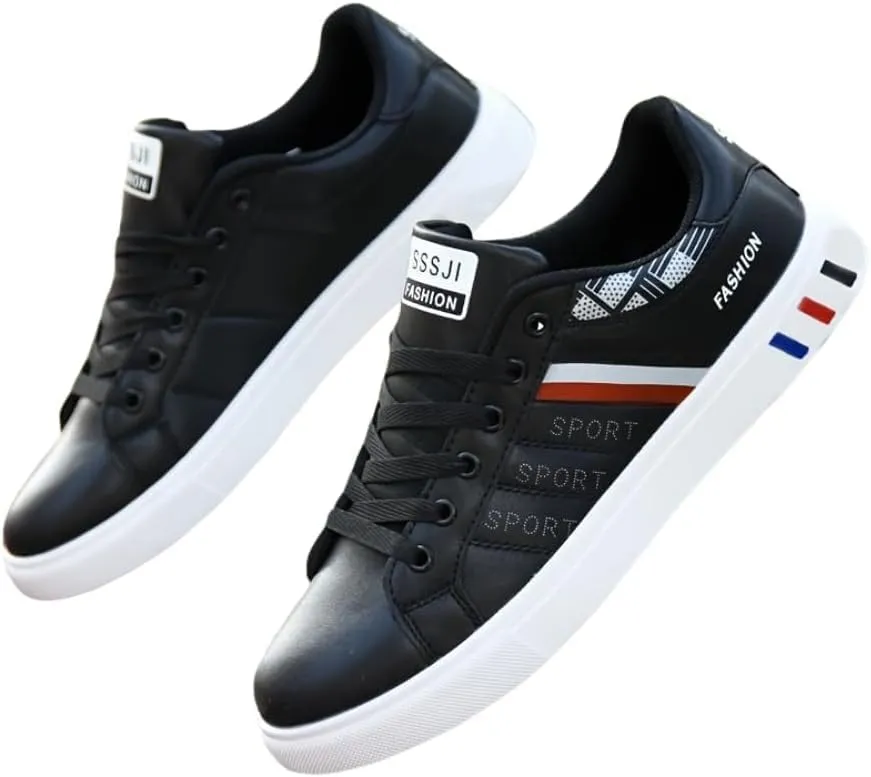 Men's Fashionable Street Style Skate Shoes, Comfortable Non-Slip lace-up Durable Sneakers for Men Outdoors