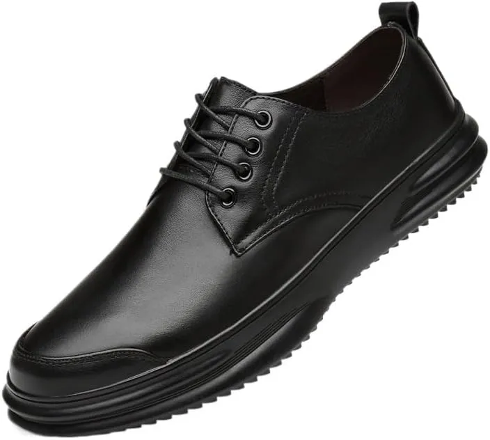Men's Genuine Leather Dress Shoes All-Day Lightweight Comfort Fashion Sneakers for Men