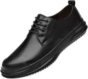 Men's Genuine Leather Dress Shoes All-Day Lightweight Comfort Fashion Sneakers for Men