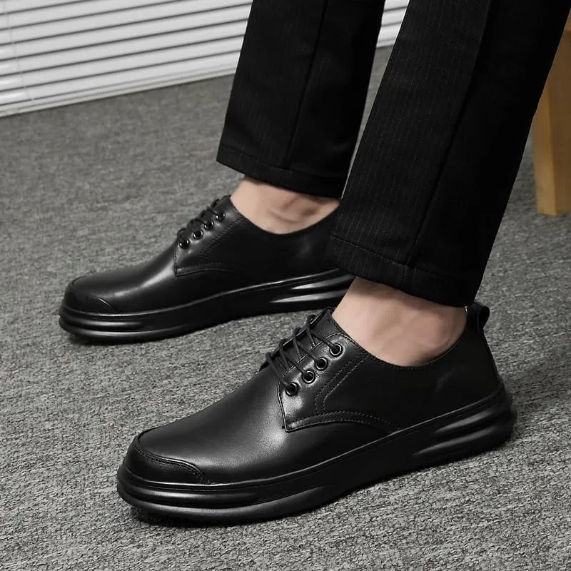 Men's Genuine Leather Dress Shoes All-Day Lightweight Comfort Fashion Sneakers for Men