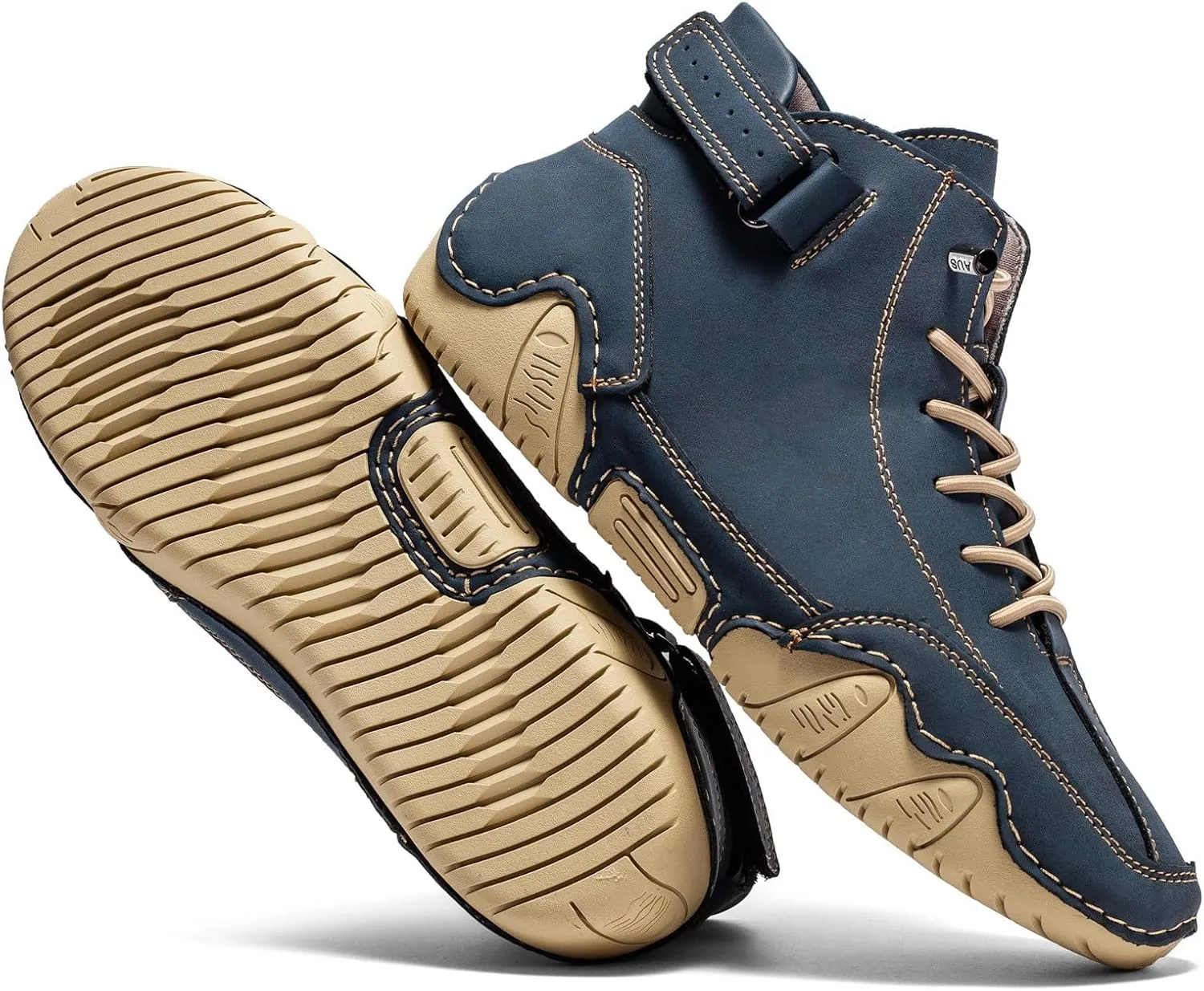 Mens High Top Sneakers Solid Color Lace-up Casual Breathable Soft Walking Running Shoes Comfortable Tennis Shoes Non Slip Summer Spring Mens Ankle Boot