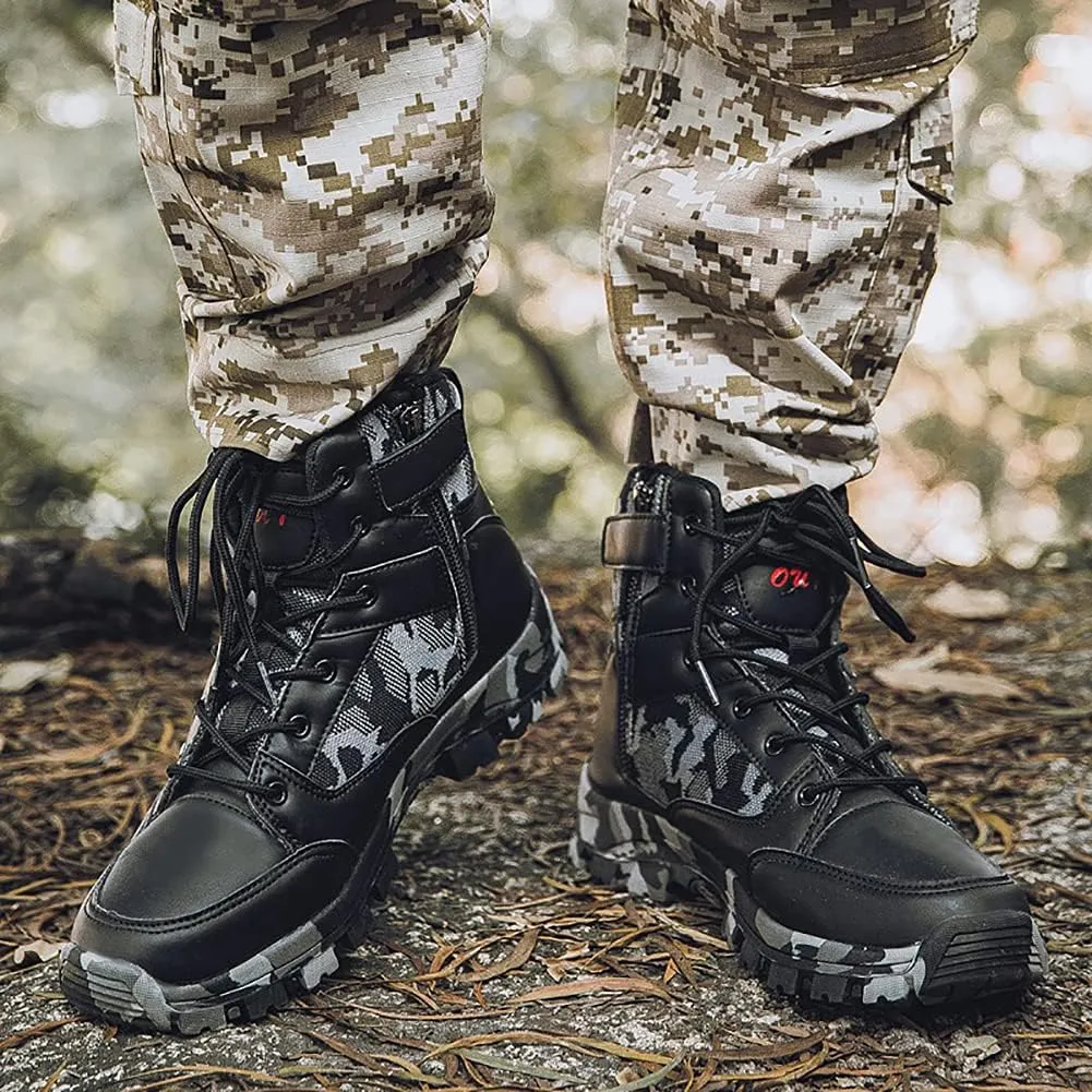 Men's Hiking Boots Outdoor Fashion Athletic Shoes Traveling Camping Training Waterproof High-Top Camouflage Boots