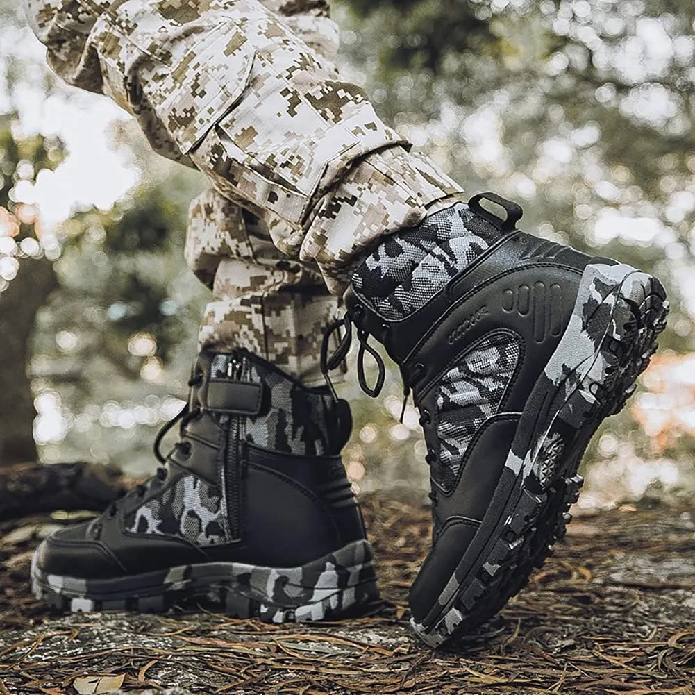Men's Hiking Boots Outdoor Fashion Athletic Shoes Traveling Camping Training Waterproof High-Top Camouflage Boots