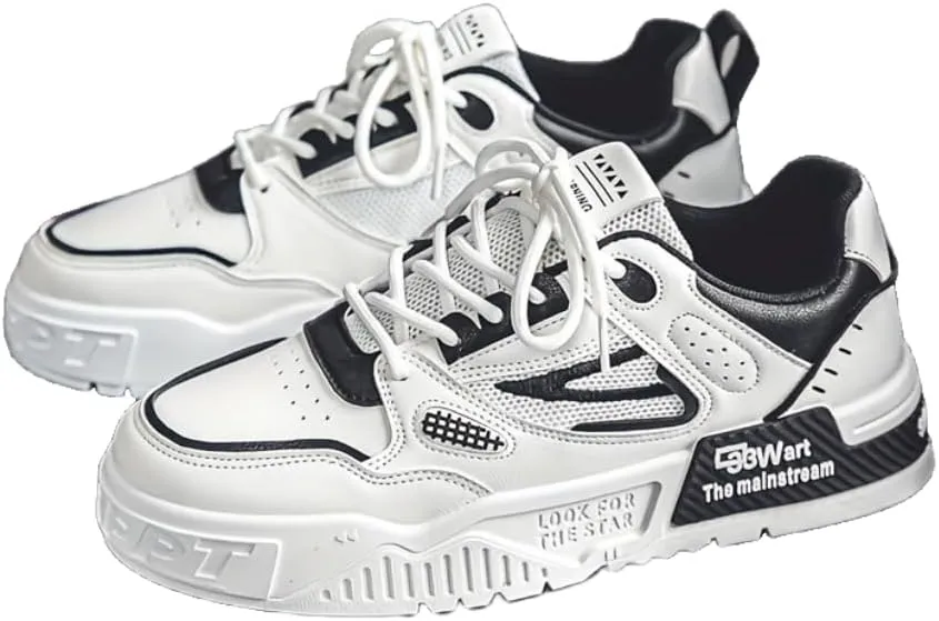 Mens Lace-up Skate Shoes Breathable Men's Casual Street Style Sneakers for Summer
