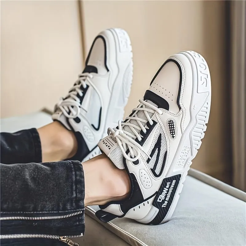 Mens Lace-up Skate Shoes Breathable Men's Casual Street Style Sneakers for Summer