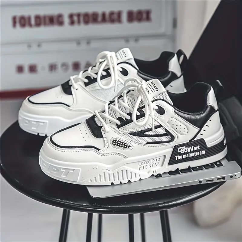Mens Lace-up Skate Shoes Breathable Men's Casual Street Style Sneakers for Summer