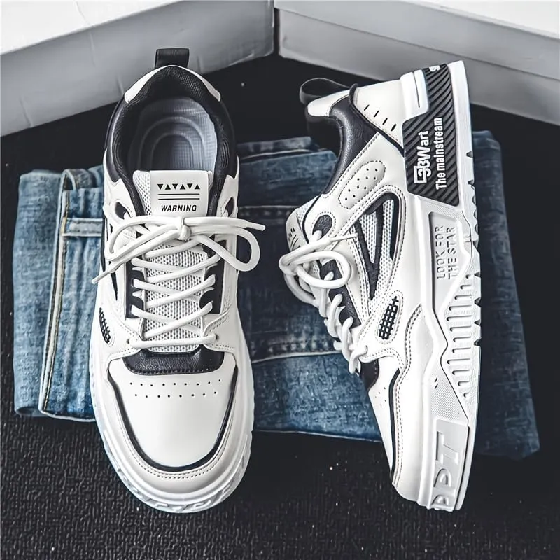 Mens Lace-up Skate Shoes Breathable Men's Casual Street Style Sneakers for Summer