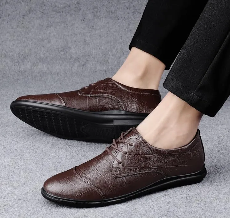 Men's Lightweight Oxford Shoes Breathable Business Dress Shoes for All-Day