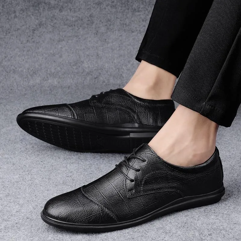 Men's Lightweight Oxford Shoes Breathable Business Dress Shoes for All-Day