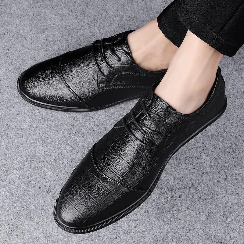 Men's Lightweight Oxford Shoes Breathable Business Dress Shoes for All-Day