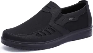 Mens Loafers Casual Lightweight Canvas Walking Breathable Soft Sole Work Non-Slip Driving Shoes