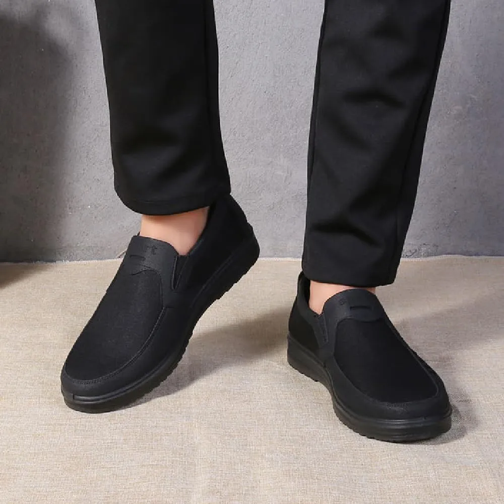 Mens Loafers Casual Lightweight Canvas Walking Breathable Soft Sole Work Non-Slip Driving Shoes