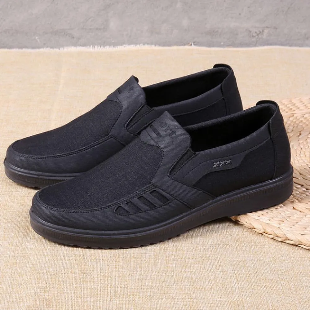 Mens Loafers Casual Lightweight Canvas Walking Breathable Soft Sole Work Non-Slip Driving Shoes