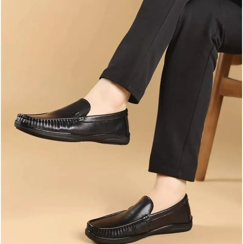Mens Moccasins Commuter Slip-Resistant Lightweight Breathable Easy to Walk for Business Dinners