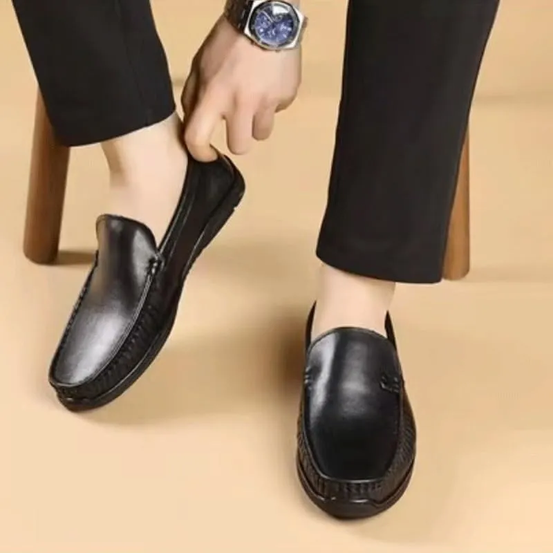 Mens Moccasins Commuter Slip-Resistant Lightweight Breathable Easy to Walk for Business Dinners