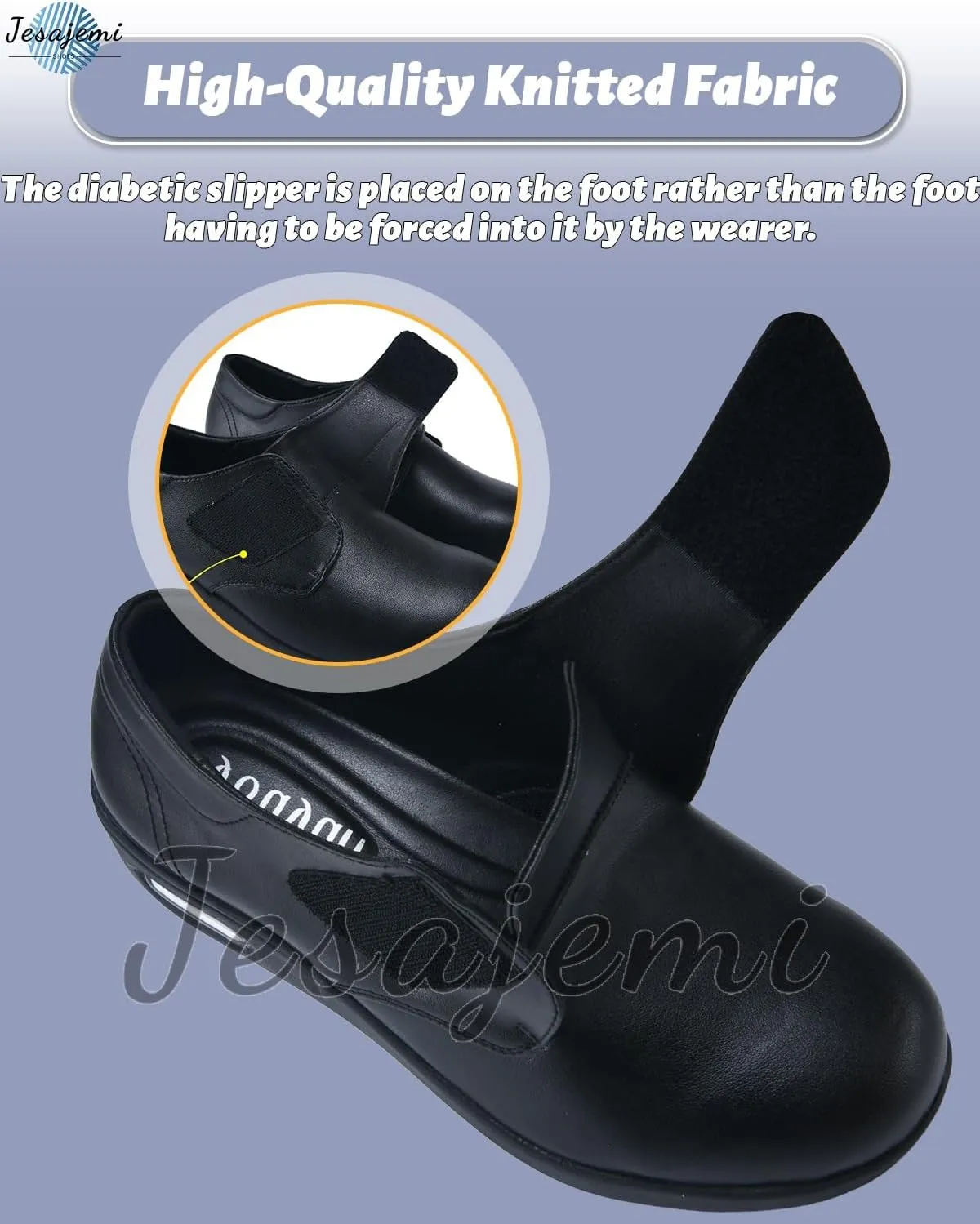 Men's Orthopedic Extra Wide Fit Memory Foam Sandals - Diabetic Trainers for Comfort & Style