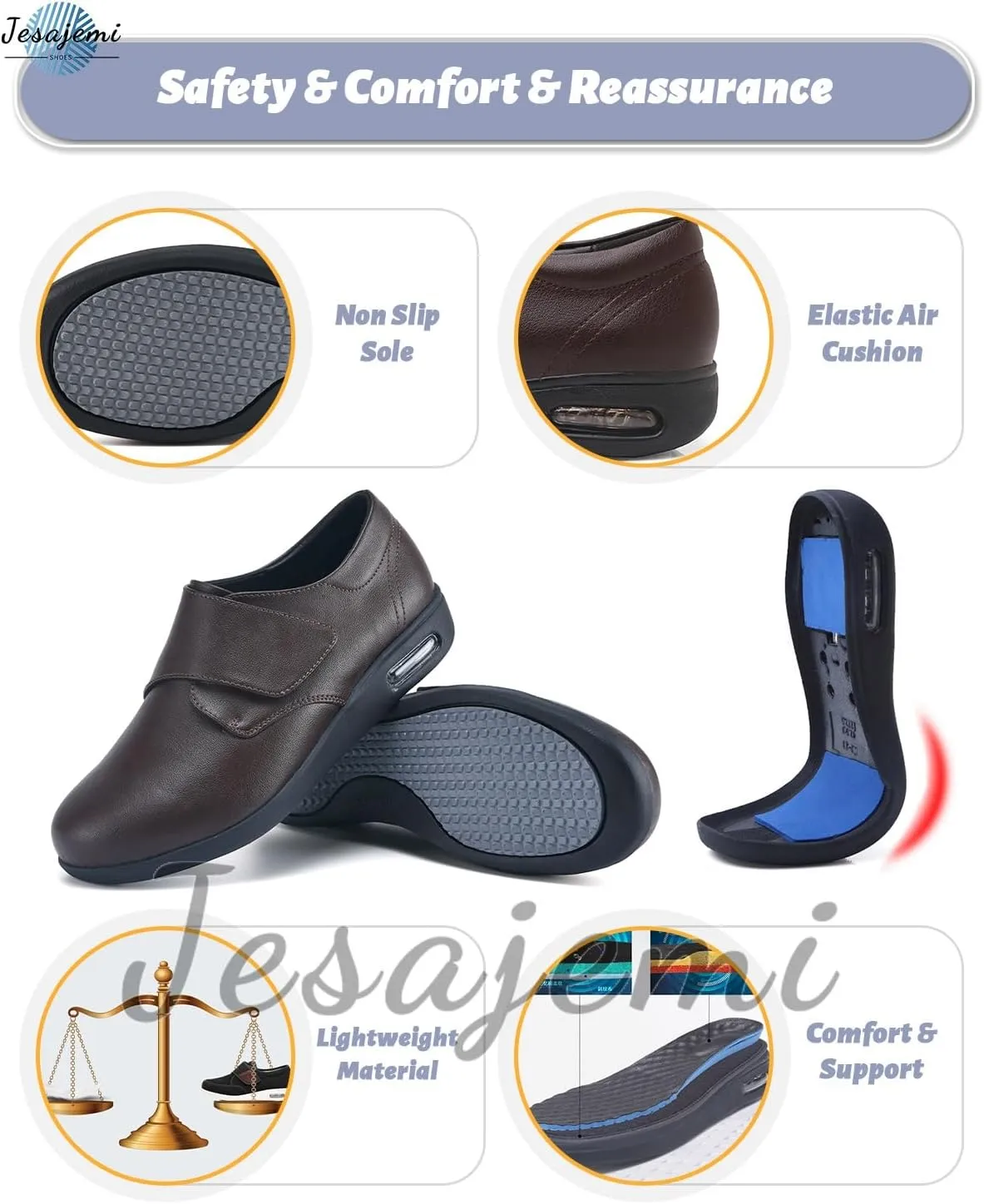 Men's Orthopedic Extra Wide Fit Memory Foam Sandals - Diabetic Trainers for Comfort & Style
