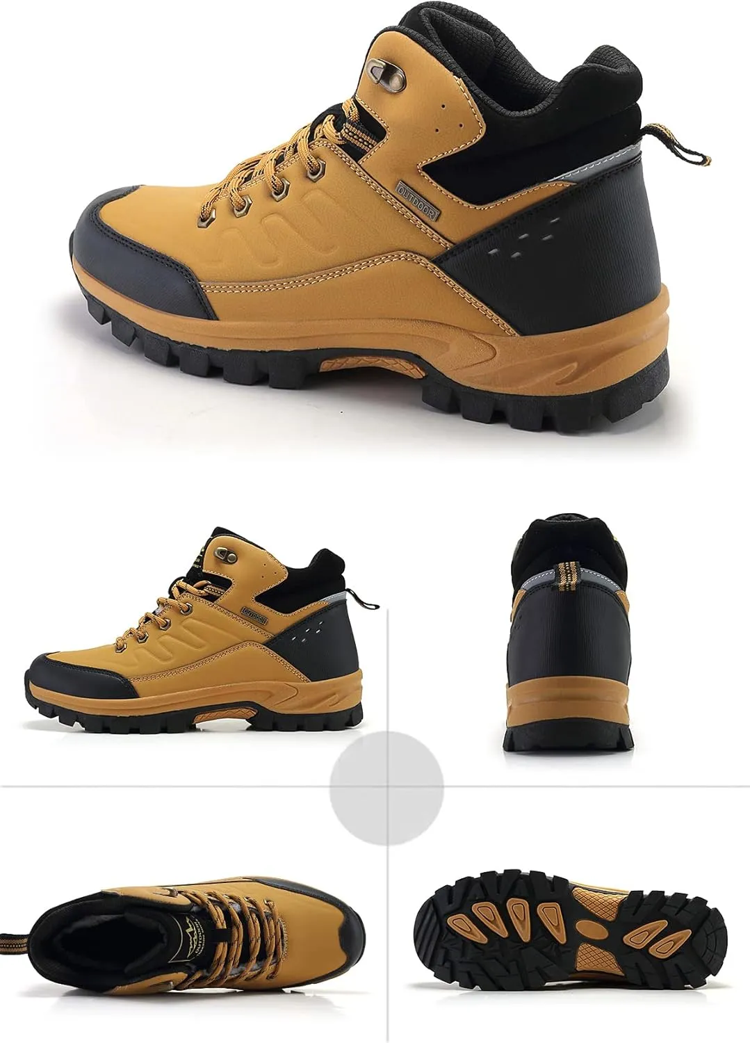 Men's Outdoor Athletic Boots Hiking Boots walking Travel High-Top Waterproof Boots Work Boots For Men