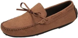 Men's Round Toe PU Leather Loafers - Lightweight Driving Shoes, Flexible & Slip-Resistant for Prom, Walking, and Casual Wear