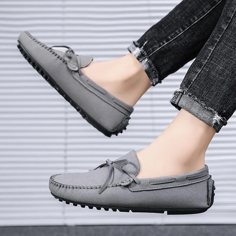 Men's Round Toe PU Leather Loafers - Lightweight Driving Shoes, Flexible & Slip-Resistant for Prom, Walking, and Casual Wear