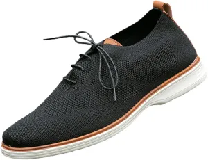 Mens Slip On Leisure Men Four Seasons Mesh Non Slip Flat Round Toe Breathable Lace Up Lazy Leisure Shoes