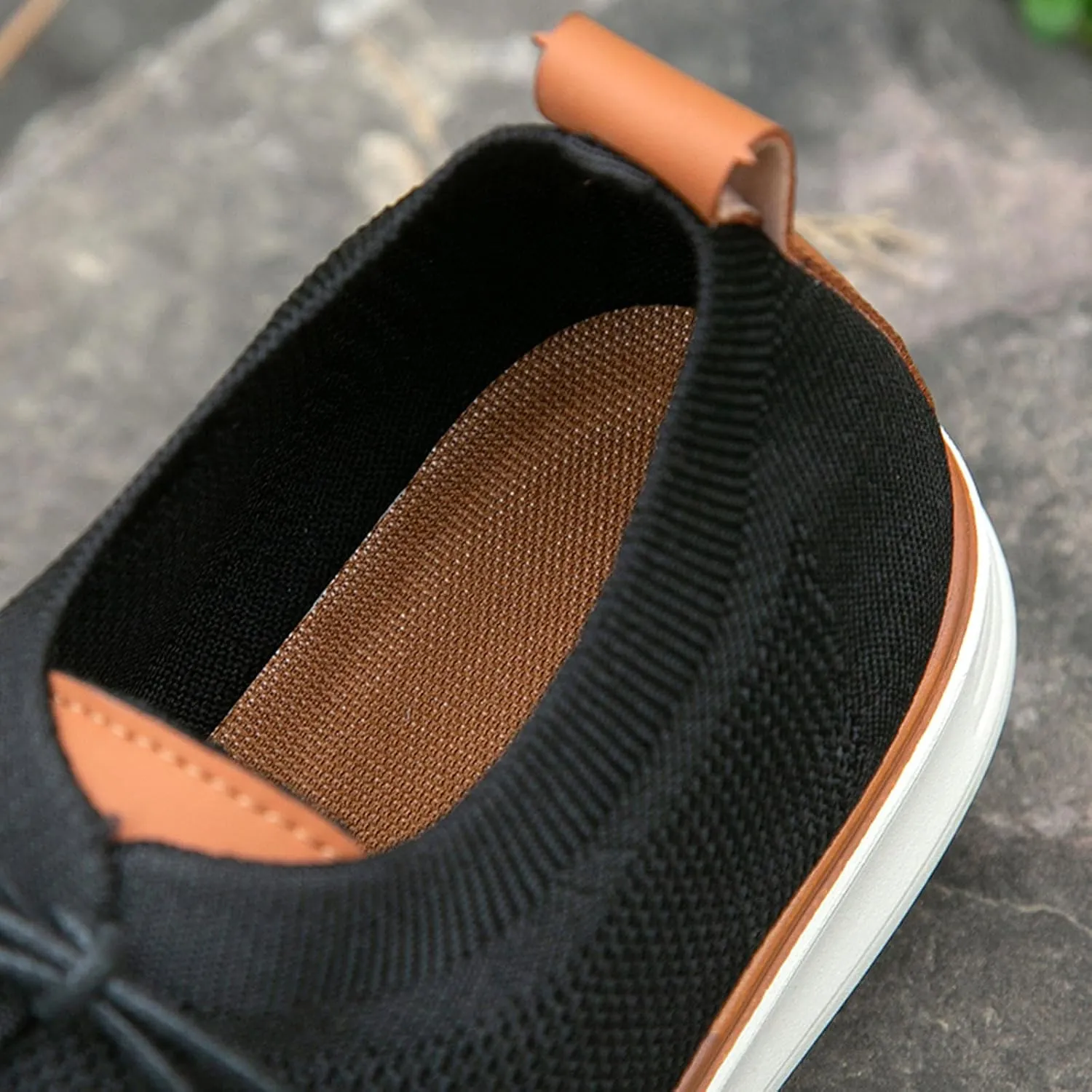 Mens Slip On Leisure Men Four Seasons Mesh Non Slip Flat Round Toe Breathable Lace Up Lazy Leisure Shoes