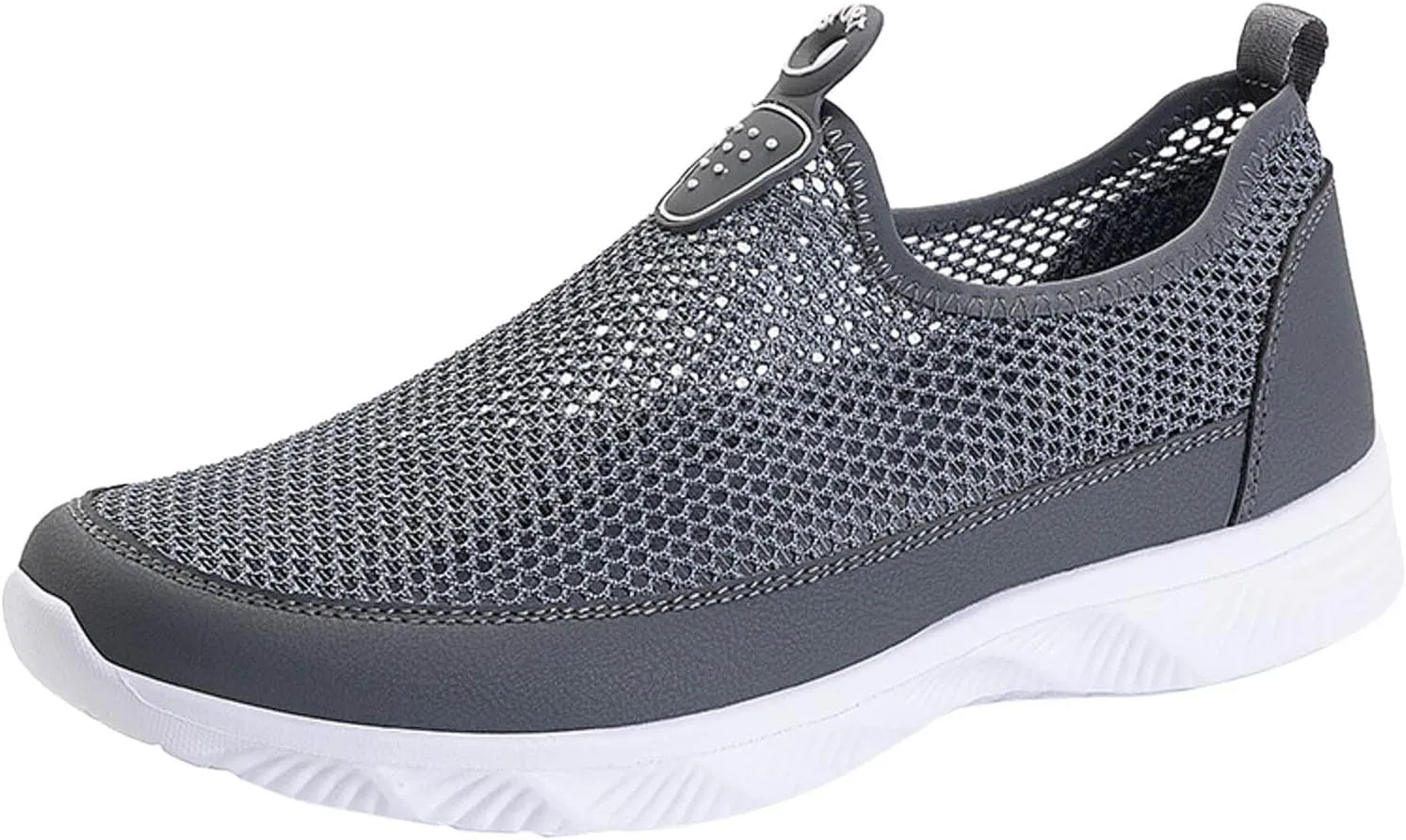 Mens Slip on Ultra Lightweight Walking Shoes Non Slip Summer Breathable Water Friendly Mesh Running Shoes Comfort Tennis Workout Gym Sneakers with All Day Comfortable Sole for Daily Work