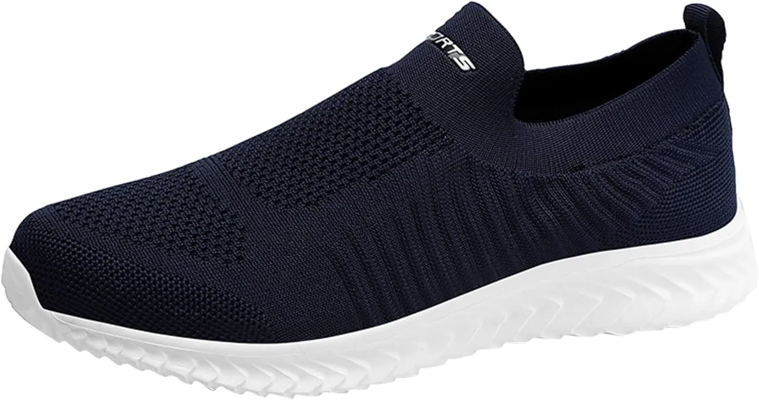 Mens Slip On Walking Shoes Running Shoes Trainers Athletic Gym Fitness Sport Sneakers Non Slip Breathable Mesh Workout Fashion Breathable All Day Comfortable Arch Support Sneakers