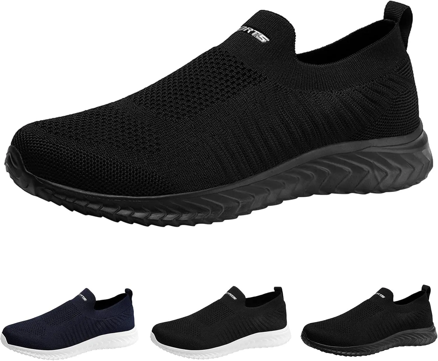 Mens Slip On Walking Shoes Running Shoes Trainers Athletic Gym Fitness Sport Sneakers Non Slip Breathable Mesh Workout Fashion Breathable All Day Comfortable Arch Support Sneakers