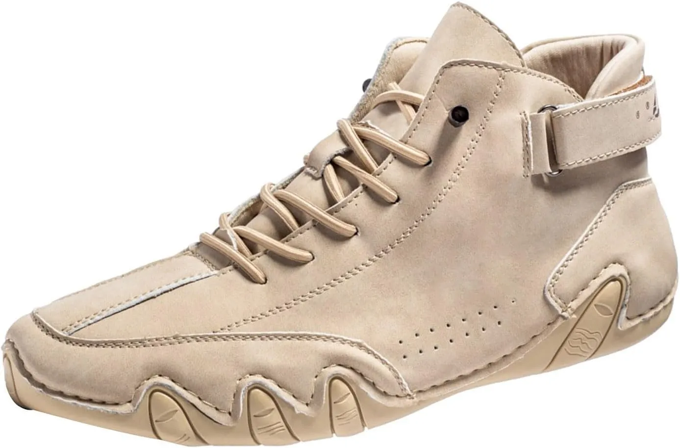 Men's Slip Shoes Couple's New Foreign Trade High Top Boots Men And Women Leisure Short Boots Trend Breathable Leather