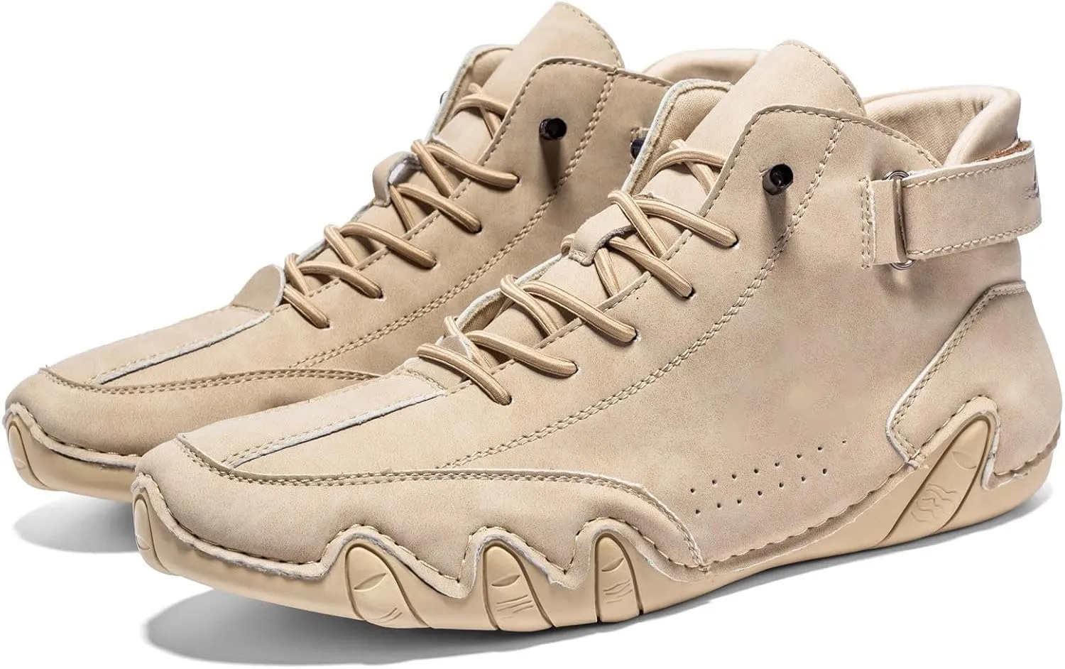 Men's Slip Shoes Couple's New Foreign Trade High Top Boots Men And Women Leisure Short Boots Trend Breathable Leather