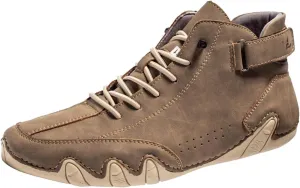 Men's Slip Shoes Couple's New Foreign Trade High Top Boots Men And Women Leisure Short Boots Trend Breathable Leather