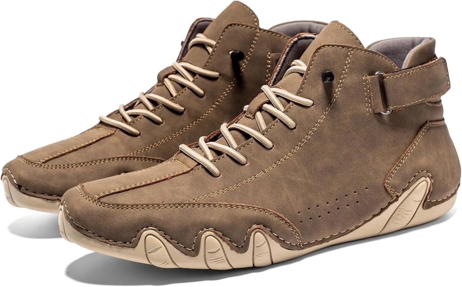 Men's Slip Shoes Couple's New Foreign Trade High Top Boots Men And Women Leisure Short Boots Trend Breathable Leather