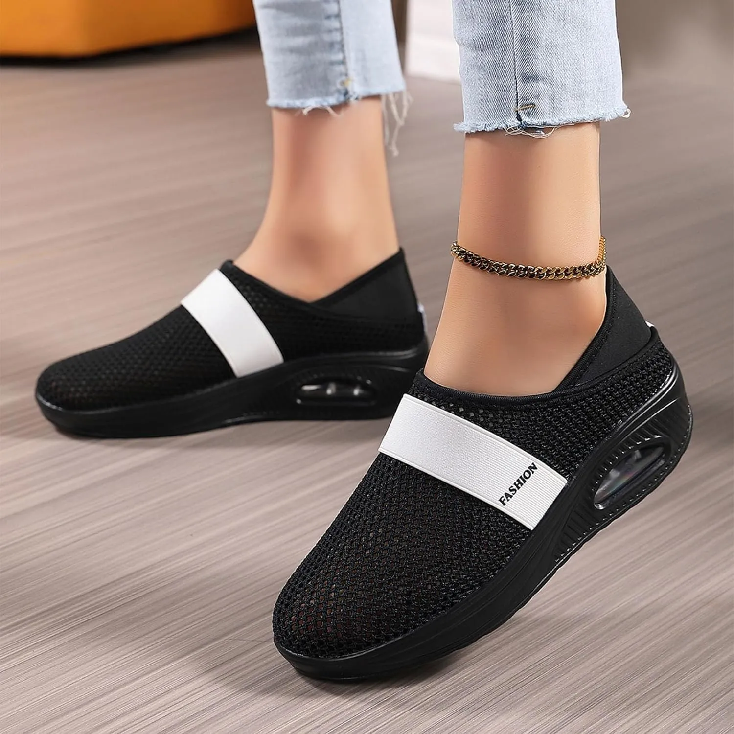 Men's Sneakers Womens Slip On Shoes Work Non Slip Sneakers Walking Shoes