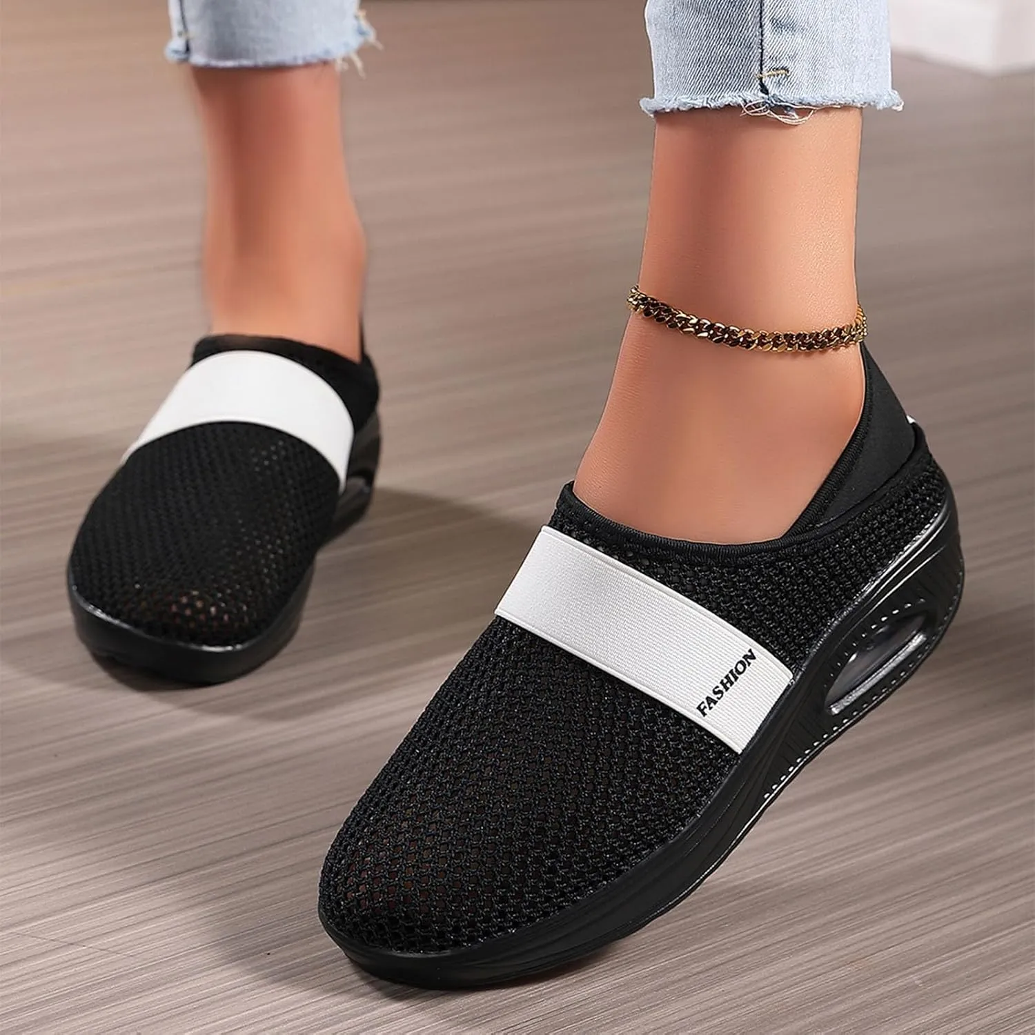 Men's Sneakers Womens Slip On Shoes Work Non Slip Sneakers Walking Shoes