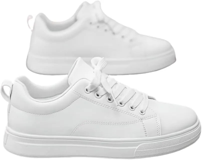 Men's Solid Skate Sheoes, Wear-Resistant Non Slip Lace-up Shoes for Outdoor Caual, Men's Street Style Footwear Comfortable Walking Shoes