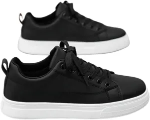 Men's Solid Skate Sheoes, Wear-Resistant Non Slip Lace-up Shoes for Outdoor Caual, Men's Street Style Footwear Comfortable Walking Shoes