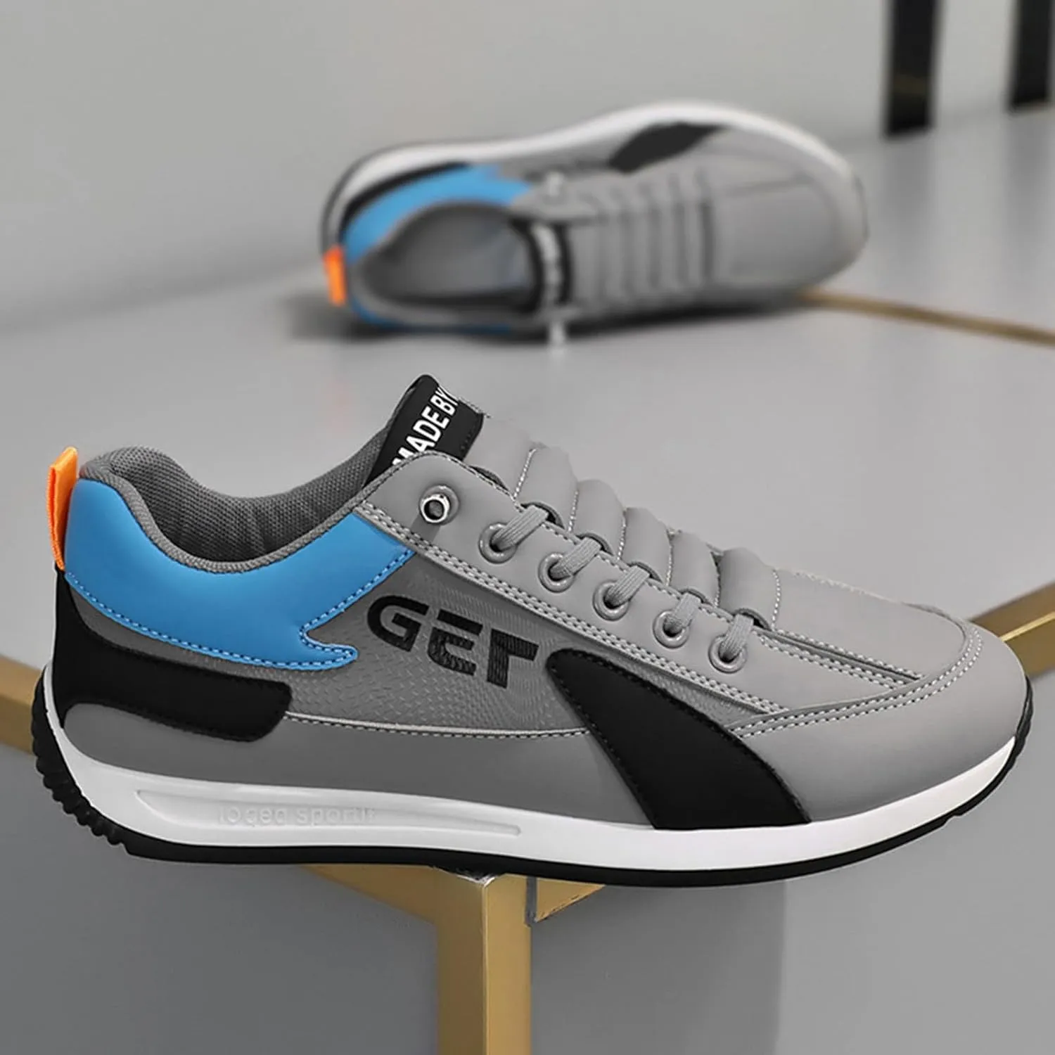 Men's Sport Breathable Mesh Shoes Casual Sneaker Mesh Breathable Walking Shoe Lightweight Elderly Slip On Shoes