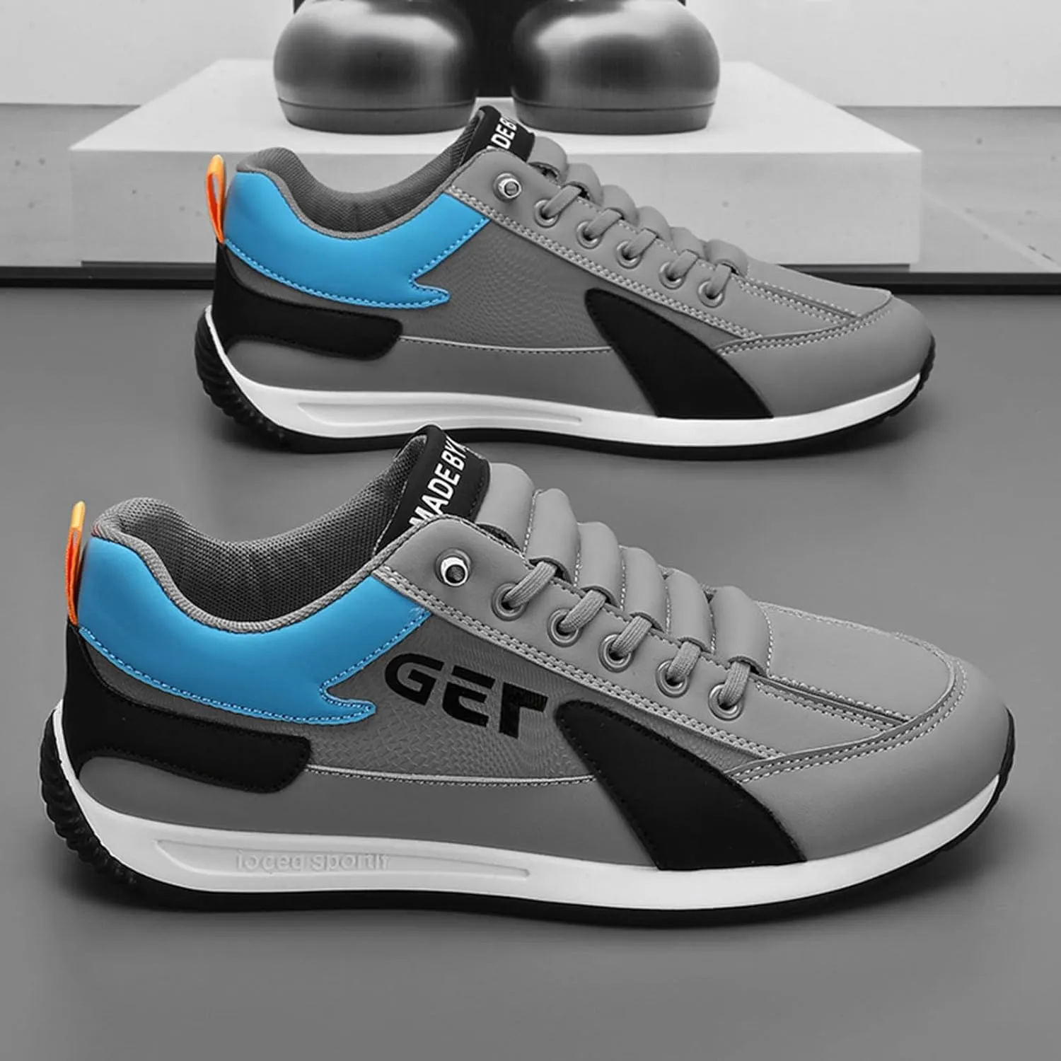 Men's Sport Breathable Mesh Shoes Casual Sneaker Mesh Breathable Walking Shoe Lightweight Elderly Slip On Shoes